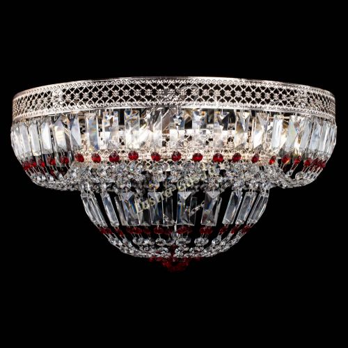 Люстра Венеция Купол пластинка Красная в Сочи Гусь Хрустальный