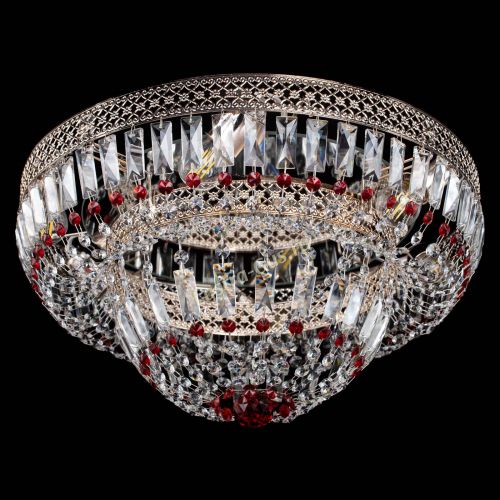 Люстра Венеция Купол пластинка Красная в Сочи Гусь Хрустальный