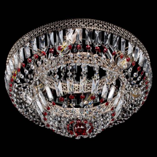 Люстра Венеция Купол пластинка Красная в Сочи Гусь Хрустальный