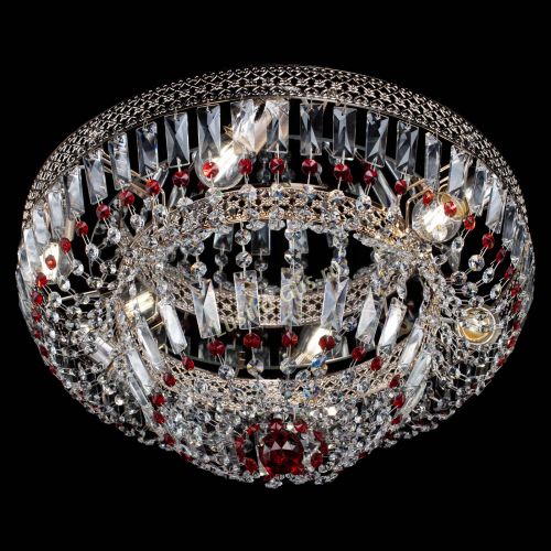 Люстра Венеция Купол пластинка Красная в Сочи Гусь Хрустальный