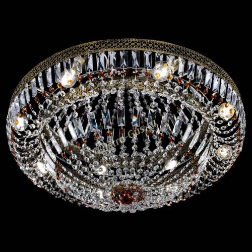 Люстра Венеция Купол пластинка под бронзу Чайная в Сочи Гусь Хрустальный