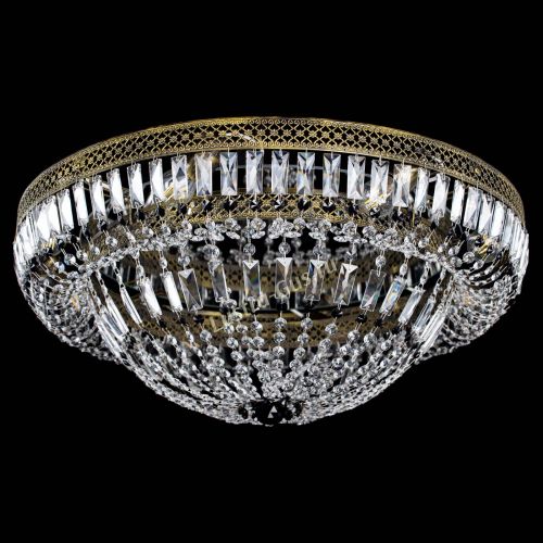 Люстра Венеция Купол пластинка под бронзу Черная в Сочи Гусь Хрустальный