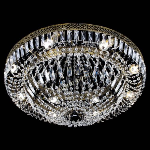 Люстра Венеция Купол пластинка под бронзу Черная в Сочи Гусь Хрустальный