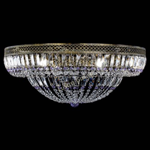 Люстра Венеция Купол пластинка под бронзу Фиолетовая в Сочи Гусь Хрустальный