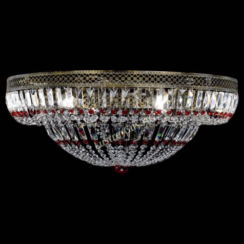 Люстра Венеция Купол пластинка под бронзу Красная в Сочи Гусь Хрустальный