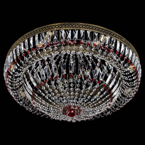 Люстра Венеция Купол пластинка под бронзу Красная в Сочи Гусь Хрустальный