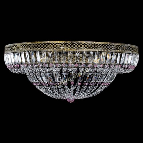 Люстра Венеция Купол пластинка под бронзу Розовая в Сочи Гусь Хрустальный