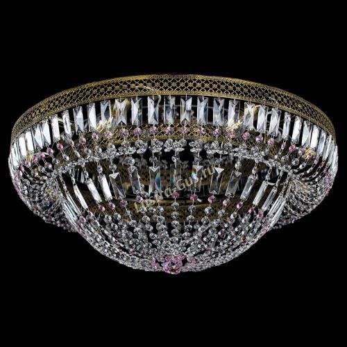 Люстра Венеция Купол пластинка под бронзу Розовая в Сочи Гусь Хрустальный