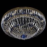 Люстра Венеция Купол пластинка под бронзу Синяя в Сочи