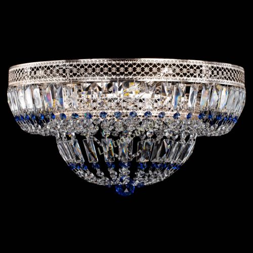 Люстра Венеция Купол пластинка Синяя в Сочи Гусь Хрустальный