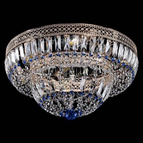 Люстра Венеция Купол пластинка Синяя в Сочи Гусь Хрустальный