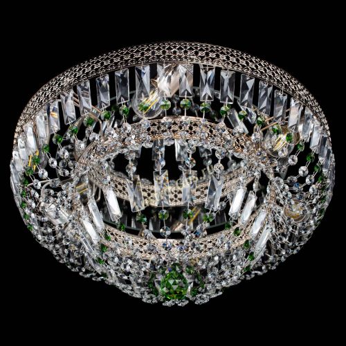 Люстра Венеция Купол пластинка Зеленая в Сочи Гусь Хрустальный