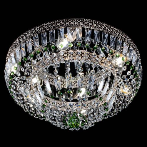 Люстра Венеция Купол пластинка Зеленая в Сочи Гусь Хрустальный