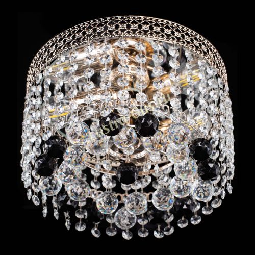 Люстра Венеция шар №2 черная в Сочи Гусь Хрустальный