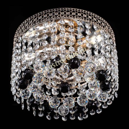 Люстра Венеция шар №2 черная в Сочи Гусь Хрустальный