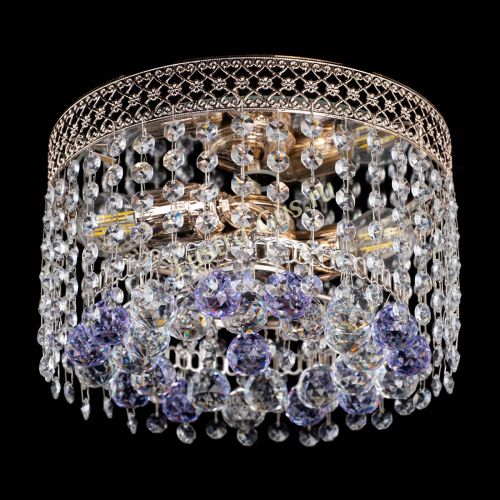 Люстра Венеция шар №2 фиолетовая в Сочи Гусь Хрустальный