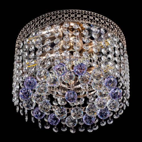 Люстра Венеция шар №2 фиолетовая в Сочи Гусь Хрустальный