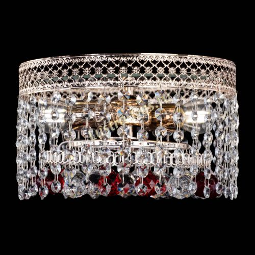 Люстра Венеция шар №2 красная в Сочи Гусь Хрустальный