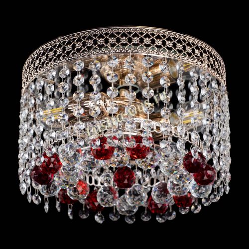 Люстра Венеция шар №2 красная в Сочи Гусь Хрустальный