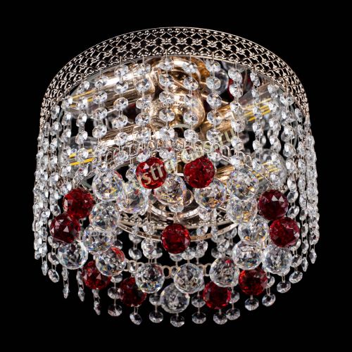 Люстра Венеция шар №2 красная в Сочи Гусь Хрустальный