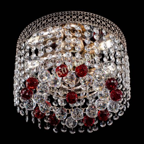 Люстра Венеция шар №2 красная в Сочи Гусь Хрустальный