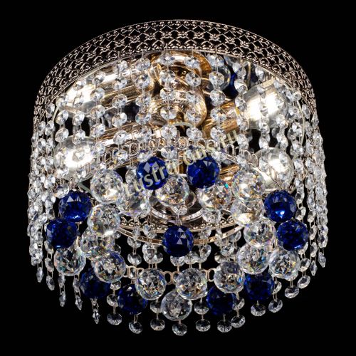 Люстра Венеция шар №2 синяя в Сочи Гусь Хрустальный