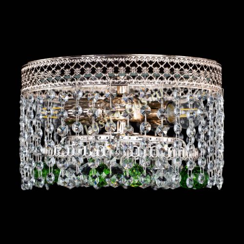 Люстра Венеция шар №2 зеленая в Сочи Гусь Хрустальный