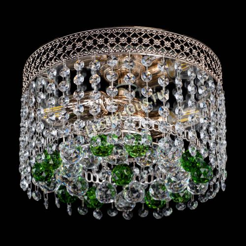 Люстра Венеция шар №2 зеленая в Сочи Гусь Хрустальный