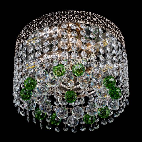 Люстра Венеция шар №2 зеленая в Сочи Гусь Хрустальный