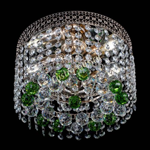 Люстра Венеция шар №2 зеленая в Сочи Гусь Хрустальный