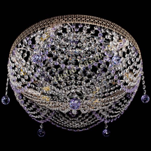 Люстра Венеция Жасмин фиолетовая в Сочи Гусь Хрустальный
