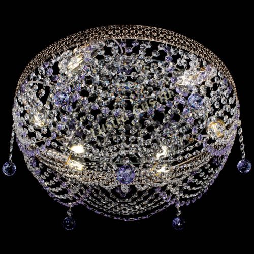 Люстра Венеция Жасмин фиолетовая в Сочи Гусь Хрустальный