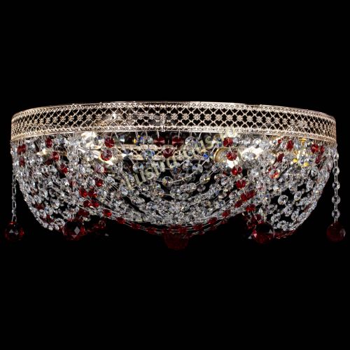 Люстра Венеция Жасмин красная в Сочи Гусь Хрустальный