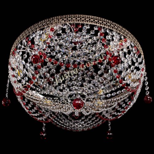 Люстра Венеция Жасмин красная в Сочи Гусь Хрустальный
