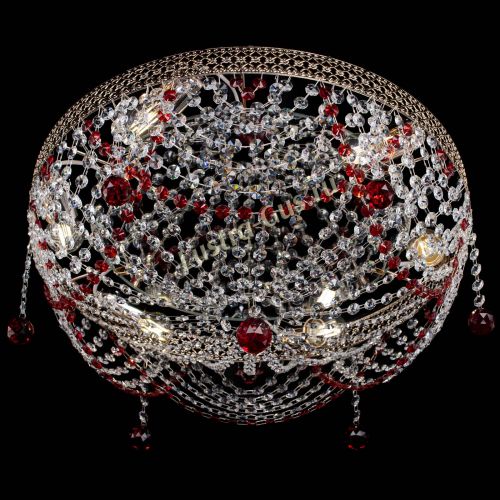 Люстра Венеция Жасмин красная в Сочи Гусь Хрустальный