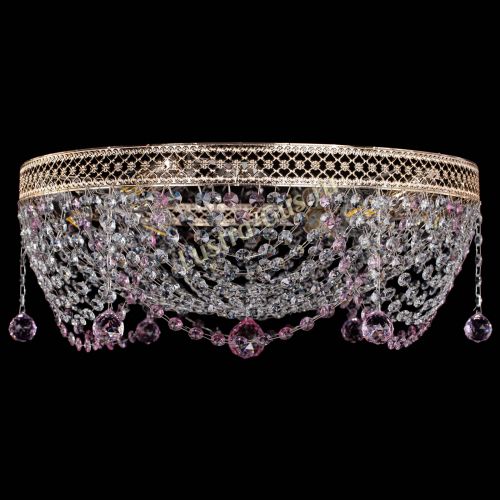 Люстра Венеция Жасмин розовая в Сочи Гусь Хрустальный