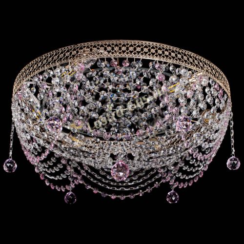 Люстра Венеция Жасмин розовая в Сочи Гусь Хрустальный