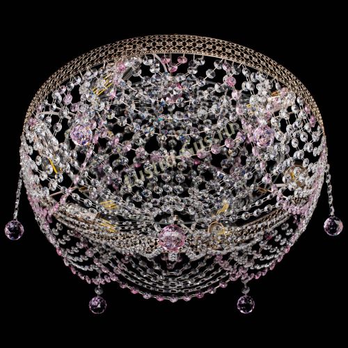 Люстра Венеция Жасмин розовая в Сочи Гусь Хрустальный