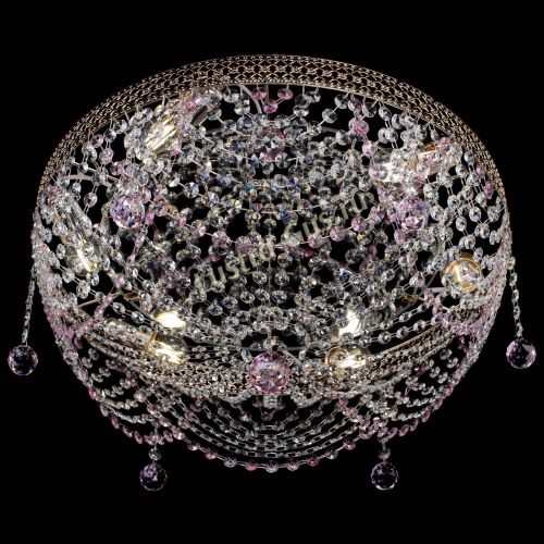 Люстра Венеция Жасмин розовая в Сочи Гусь Хрустальный