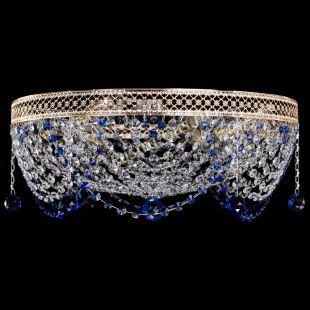 Люстра потолочная Венеция Жасмин синяя