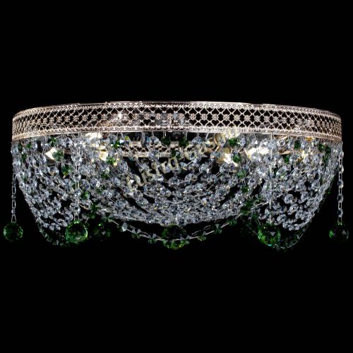 Люстра Венеция Жасмин зеленая в Сочи Гусь Хрустальный