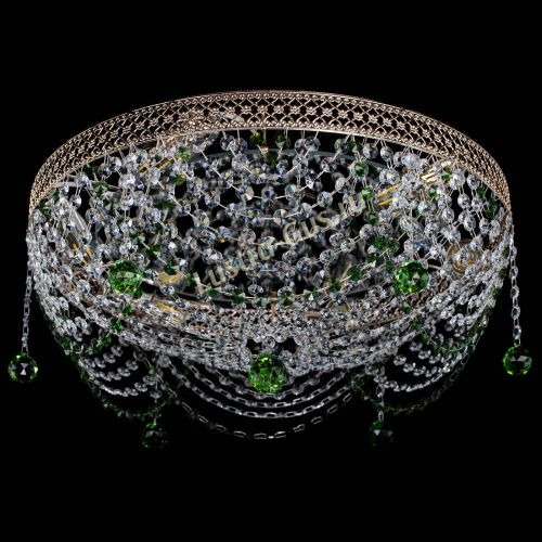 Люстра Венеция Жасмин зеленая в Сочи Гусь Хрустальный