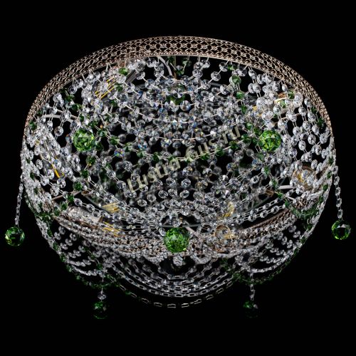 Люстра Венеция Жасмин зеленая в Сочи Гусь Хрустальный