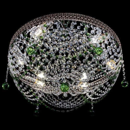 Люстра Венеция Жасмин зеленая в Сочи Гусь Хрустальный