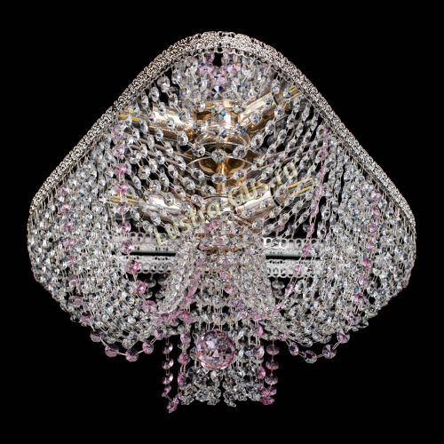 Люстра Верона Токката №5 розовая в Сочи Гусь Хрустальный