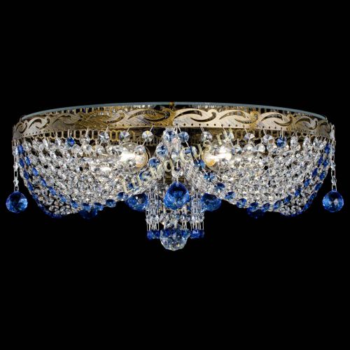 Люстра Виктория Синяя под бронзу в Сочи Гусь Хрустальный