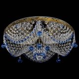 Люстра Виктория Синяя под бронзу в Сочи