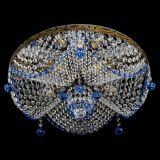 Люстра Виктория Синяя под бронзу в Сочи