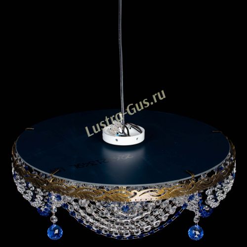 Люстра Виктория Синяя под бронзу в Сочи Гусь Хрустальный