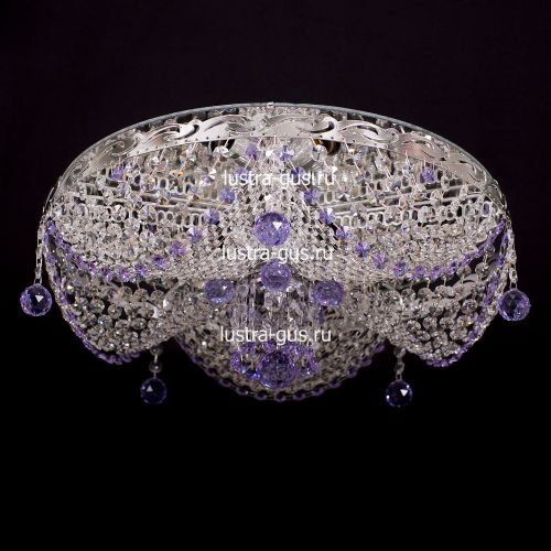 Люстра Виктория сиреневая в Сочи Гусь Хрустальный